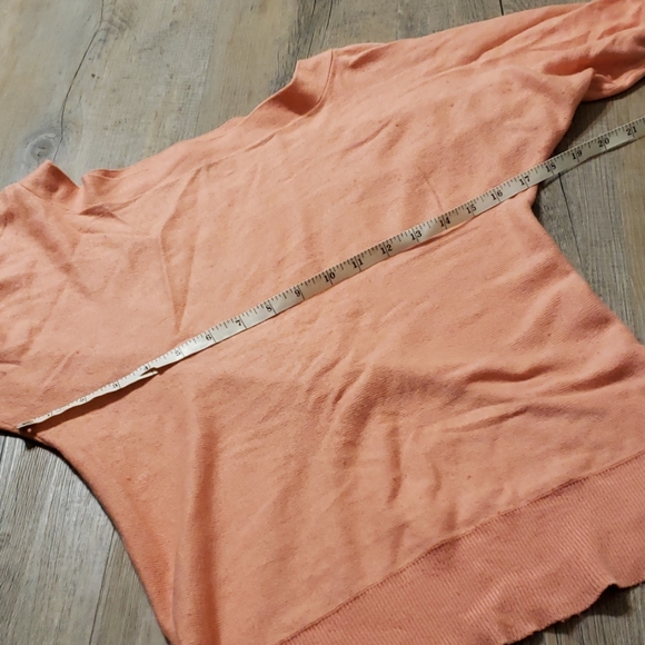 Coral cotton/angora blend sweater top - Picture 2 of 4